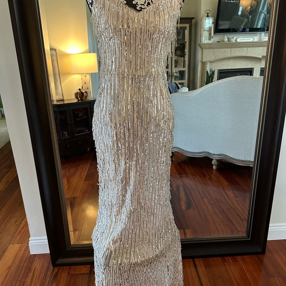 Beautiful beaded Camille La Vie evening gown